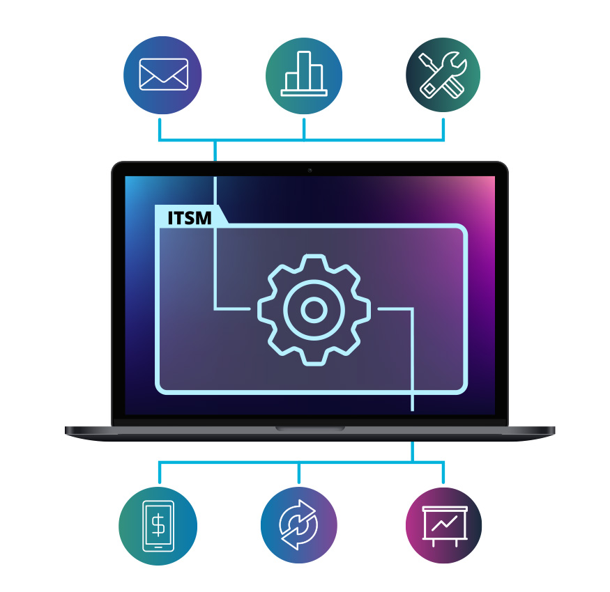 Laptop delivery icons